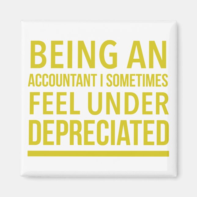 Funny Accountant Pun Magnet (Vorne)