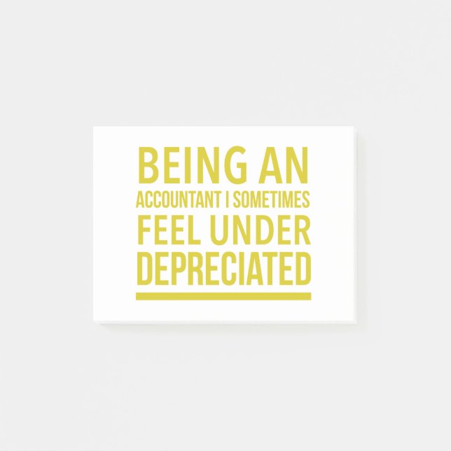 Funny Accountant Pun Post-it Klebezettel (Vorderseite)