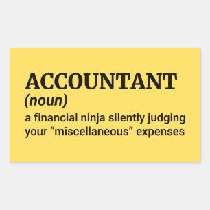 Funny Accountant Rechteckiger Aufkleber