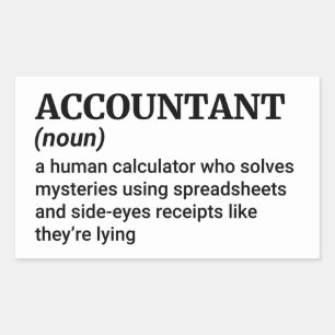 Funny Accountant Rechteckiger Aufkleber