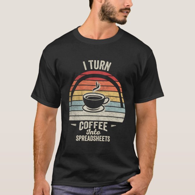 Funny Accountant Spreadsheets Shirt Retro Vintag (Vorderseite)