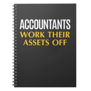 Funny Accountant work Asset Accounting Spaß Notizblock