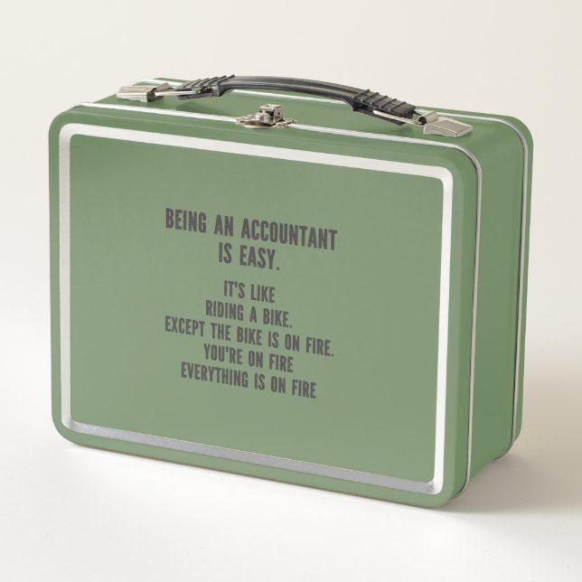 Funny Accountants - Being Accountant is Easy Metall Brotdose (Vorderseite)