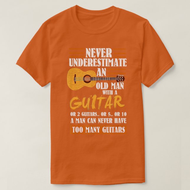 Funny Accoustic Guitar Player Geschenk T-Shirt (Design vorne)