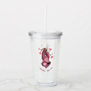 Funny Acrylic Tumbler mit Playful Sloth - Chef Acryltrinkbecher