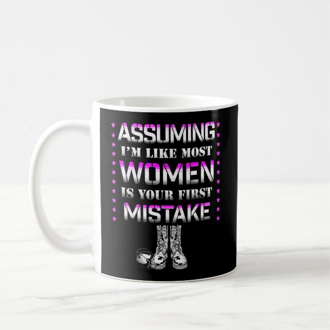 Funny Active Weibchen Militärische Wiedermüde Vete Kaffeetasse (Links)