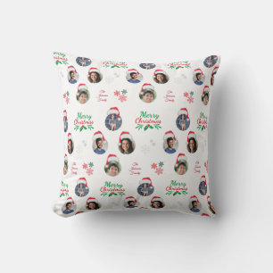 Funny Add Family Member 4 Fotos Collage Weihnachts Kissen