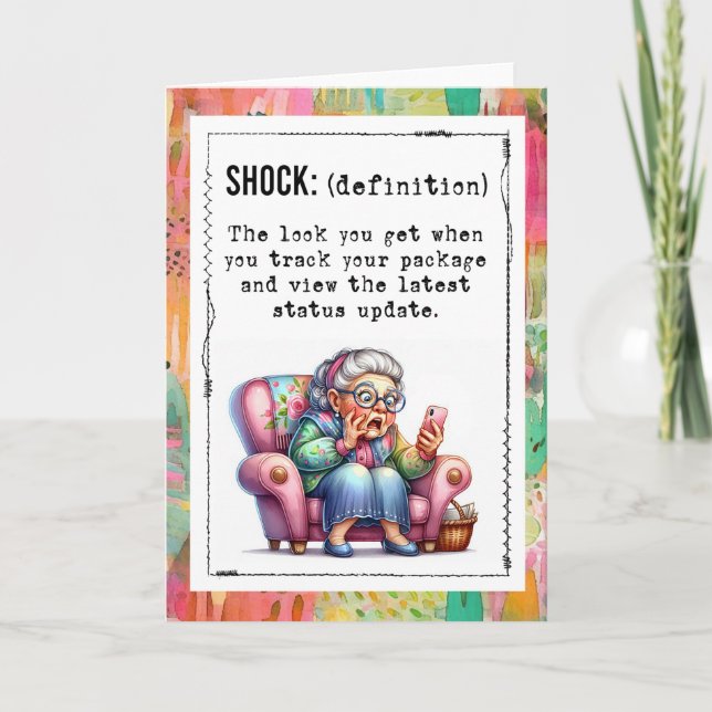 Funny Addicted To Online Shopping  Karte (Vorderseite)