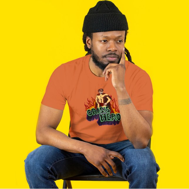 Funny ADHD Crisis Hero Chaos Energy Retro Comic  T T-Shirt (Von Creator hochgeladen)