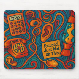 Funny ADHD Fokussiert... Nur nicht auf dieser Maus Mousepad
