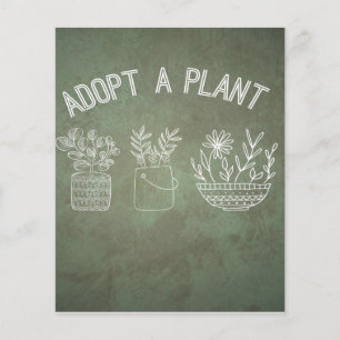 Funny Adopt A Plant Natural Flyer