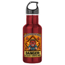 Funny ADR Trucker water bottle | Explosive Temper
