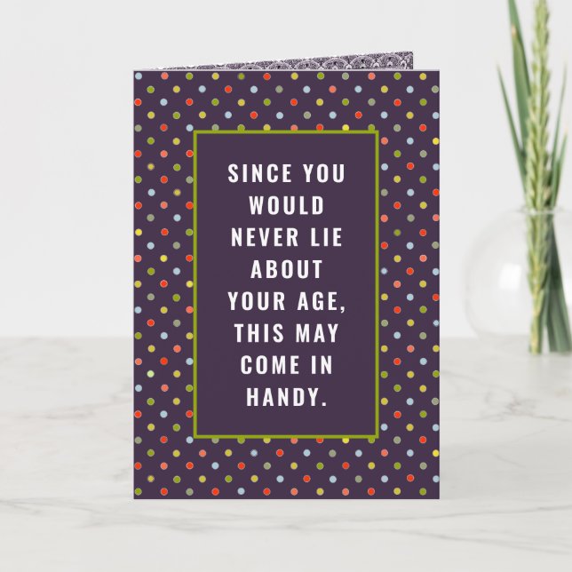 Funny Adult Birthday Card Karte (Vorderseite)