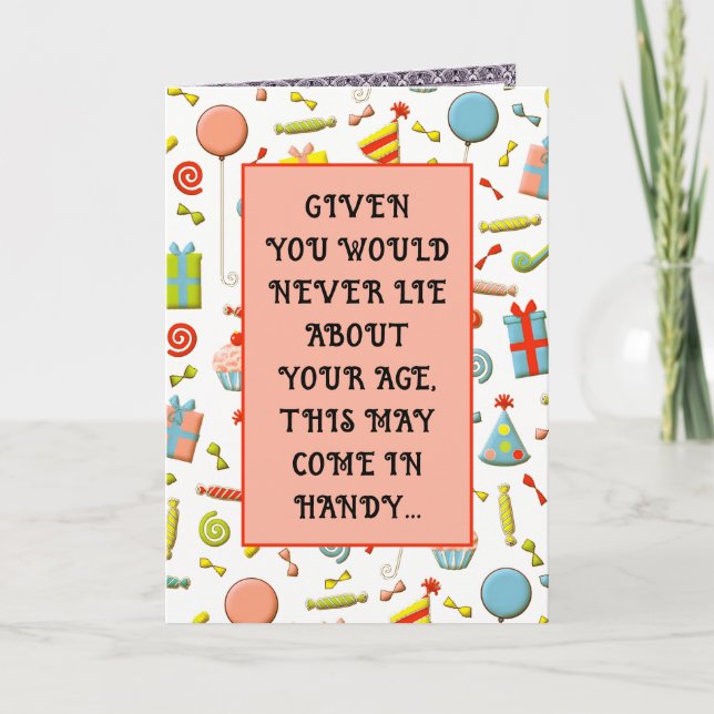 Funny Adult Birthday Karte (Vorderseite)