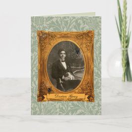 Funny Adult Dorian Gray Halloween Geburtstag Custo Karte