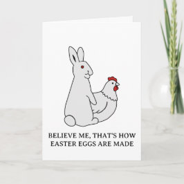 Funny Adult Easter Bunny Made Eggs Humor Feiertagskarte