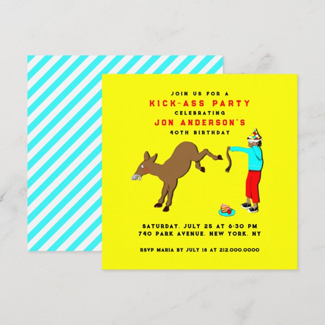 Funny Adult Einladungen zum Geburtstag (Vorne/Hinten)