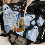 Funny Adult Ghost Sheet-Halloween-Party Einladung<br><div class="desc">Laden Sie Freunde und Familie zu einem lustigen Halloween ein, mit dieser lustigen Einladung für den Erwachsenen. Das Design umfasst einen rustikalen Chalkboard-Hintergrund, die Überschrift "Let's Get Sheet Faced!", einen Aquarellghost (aus einem Blatt), eine Reihe alkoholischer Getränke und ein modernes Party-Template, das leicht anzupassen ist. Kann auch zum Geburtstag verwendet...</div>