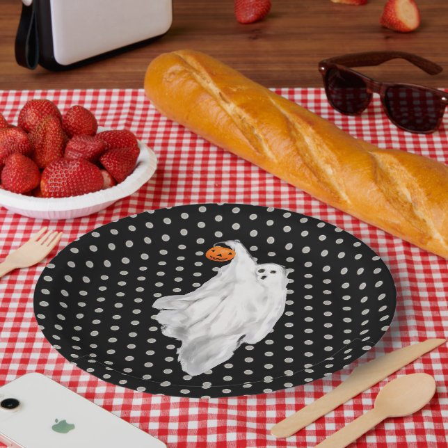 Funny Adult Halloween Unglaublich witzig Ghost Par Pappteller (Picknick)
