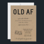 Funny Adult OLD AF zum Geburtstag Einladung<br><div class="desc">Funny Adult OLD AF zum Geburtstag Einladung</div>