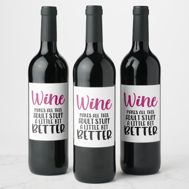 Funny adulte Wine Label Weinetikett (Flaschen)