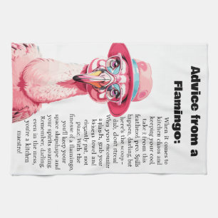 Funny Advisor from a Flamingo Geschirrtuch