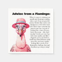 Funny Advisor from a Flamingo Serviette