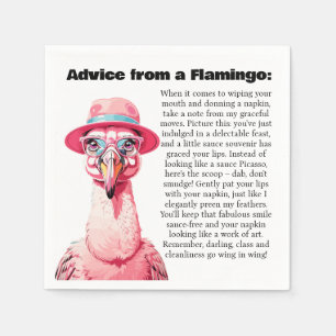 Funny Advisor from a Flamingo Serviette