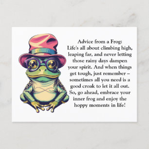 Funny Advisor from a Frog Postkarte