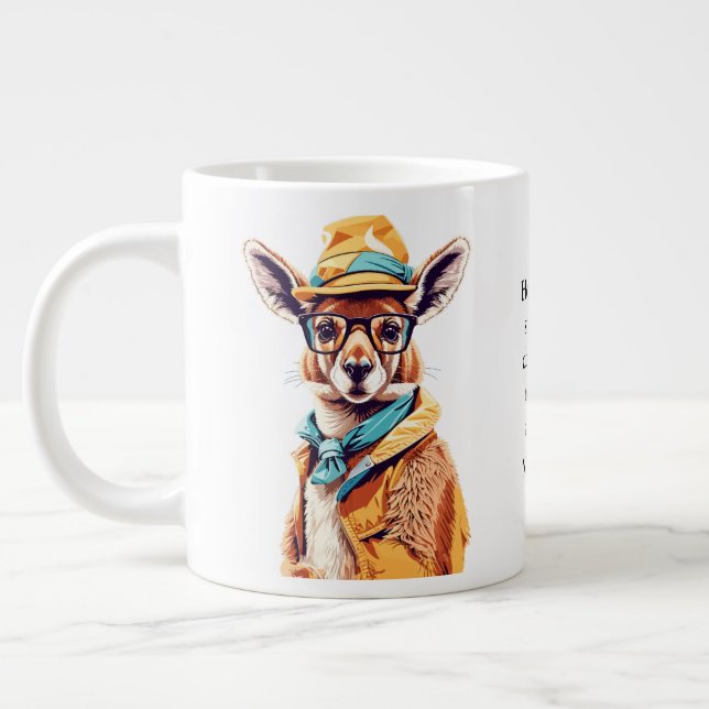 Funny Advisor from a Kangaroo Jumbo-Tasse (Links)