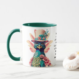 Funny Advisor from a Peacock Tasse