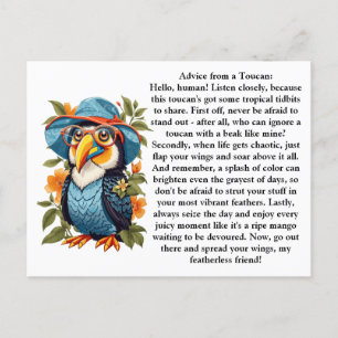 Funny Advisor from a Toucan Postkarte