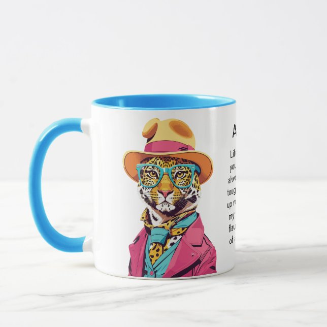 Funny Advisor von einem Leopard Tasse (Links)