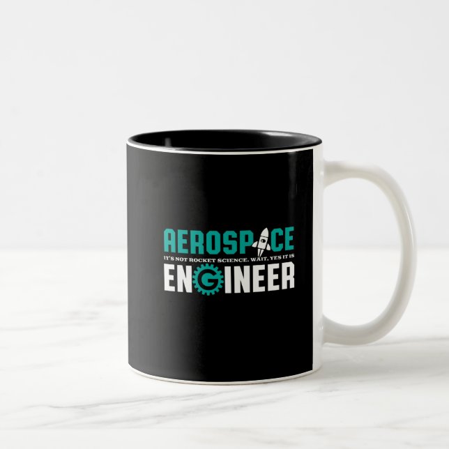 Funny Aerospace Engineering ist Raketentechnik Zweifarbige Tasse (Rechts)
