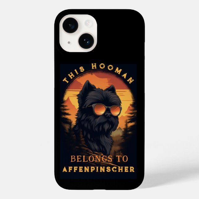 Funny Affenpinscher Dog Parent Personalisiert Case-Mate iPhone 14 Hülle (Rückseite)