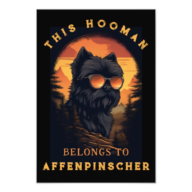 Funny Affenpinscher Dog Parent Personalisiertes Fo Fotodruck (Vorne)