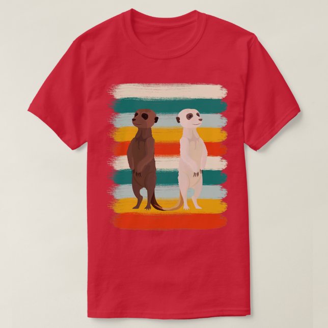 Funny Africa Animal Safari Meerkat T-Shirt (Design vorne)