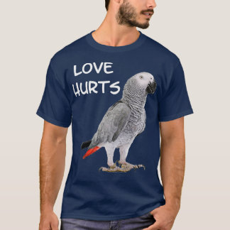 Funny African Gray Parrot Bird Shirt Liebe Hurra