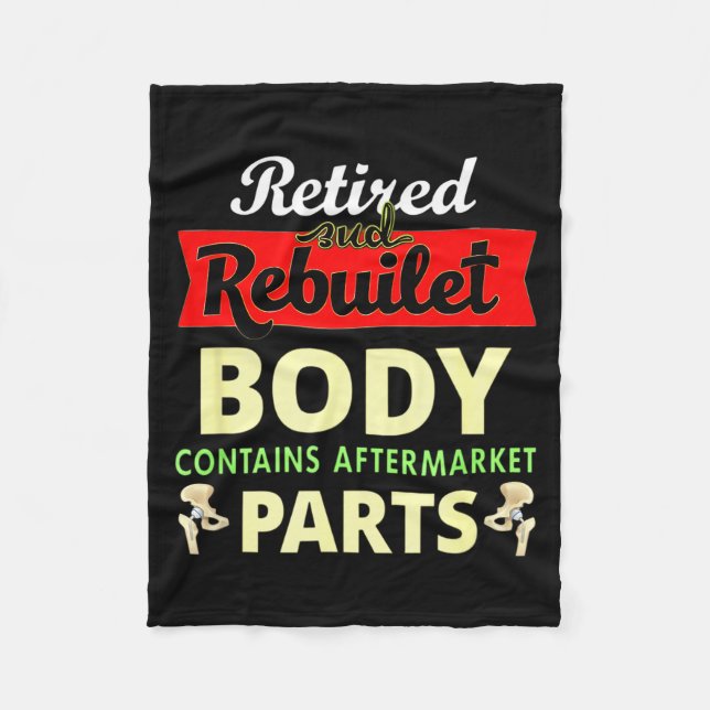 Funny After Hip Surgery Recovery Bionic Hip Replac Fleecedecke (Vorderseite)