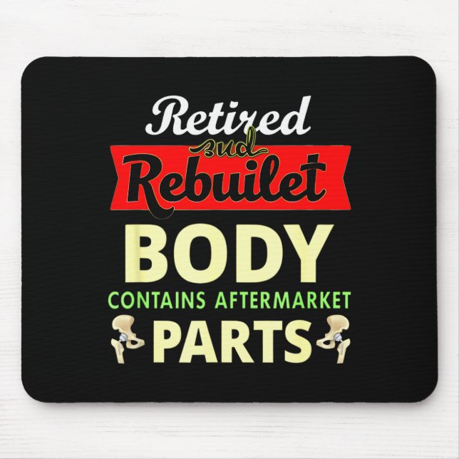 Funny After Hip Surgery Recovery Bionic Hip Replac Mousepad (Vorne)
