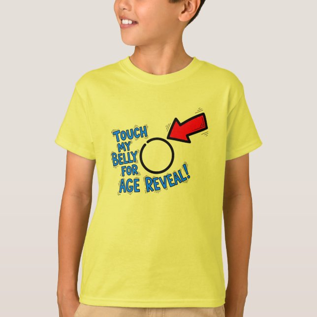Funny Age Reveal Interactive Bly T-Shirt (Vorderseite)