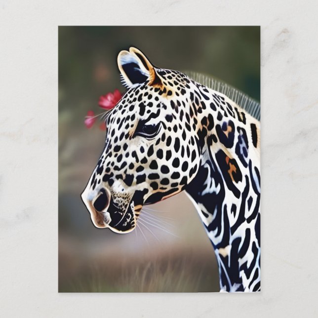 Funny AI Art Leopard Appaloosa Pferd Postkarte (Vorderseite)