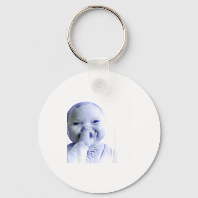 Funny Ai Baby Holding Laugh Meme  Schlüsselanhänger (Vorderseite)