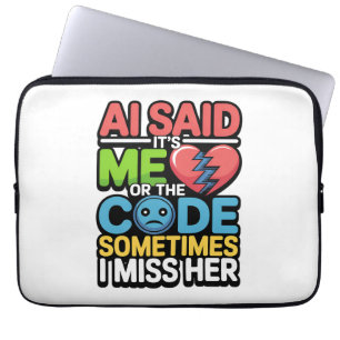 Funny AI Coding Quote - Programmierer-Spaß Laptopschutzhülle