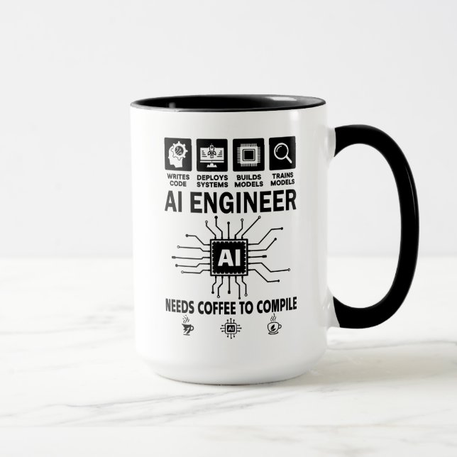 Funny AI Engineer Coding Programmer Developer Tech Tasse (Rechts)