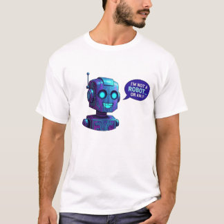 Funny AI Robot I'm Not A Robot Tech Humor T-Shirt