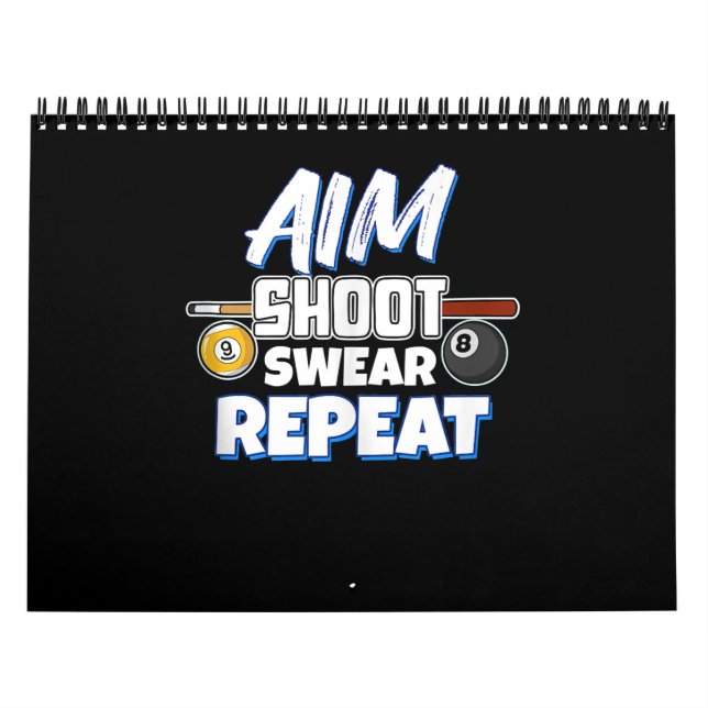 Funny Aim Pool Player Geschenk Billiard Balls Kalender (Titelbild)