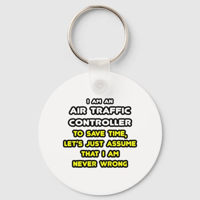 Funny Air Traffic Controller T-Shirts Schlüsselanhänger (Vorderseite)
