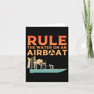 Funny Airboat Art for Men Women Boat Captain Boati Karte