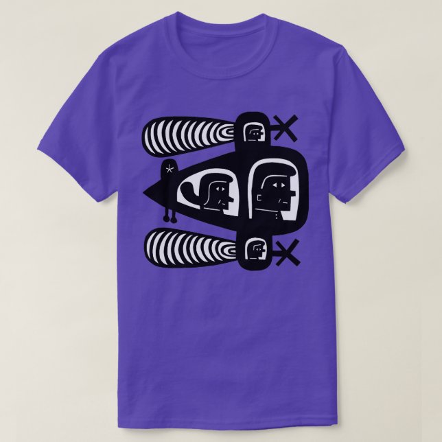 Funny Airplane Papierschneiden von Jad Fair T-Shirt (Design vorne)